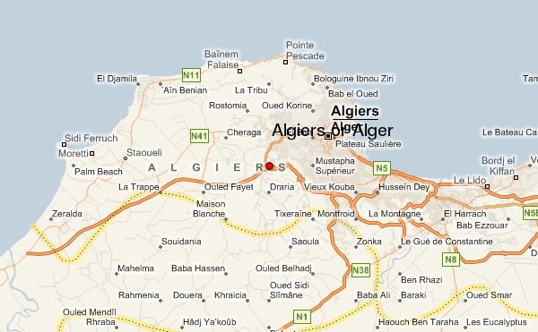 map of alger
